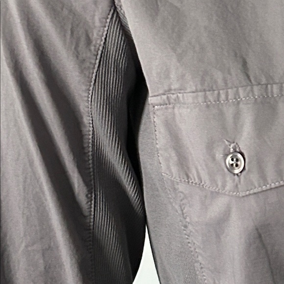 CHRLDR Tracy Poplin Stretch Side Rib Button Up - Picture 3 of 13